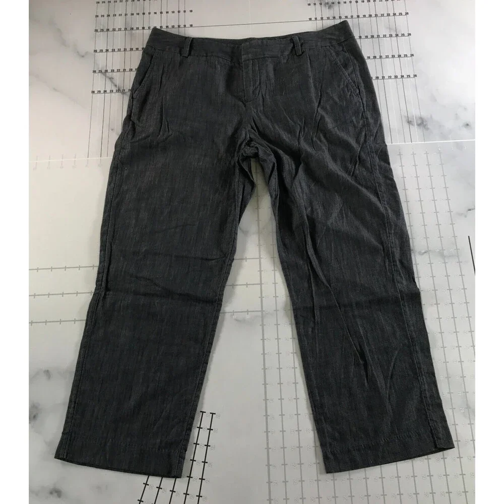 Banana Republic Pants Womens 10 Dark Grey Lightweight Pocket Cotton Blend